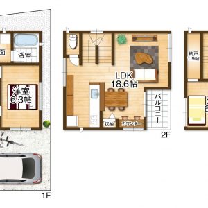 3階建て参考プラン(間取)